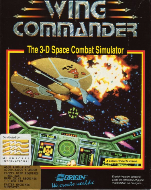 Wing Commander box art for Amiga