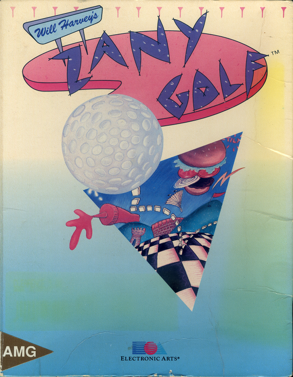 Zany Golf box art for Amiga