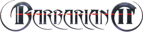 Barbarian II logo for Amiga