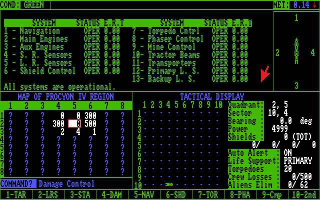 Star Fleet I screenshot 2 for Amiga