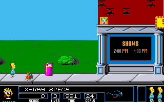 The Simpsons Bart vs the Space Mutants screenshot 3 for Amiga