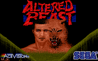 Altered Beast title screen for Amiga