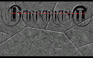 Barbarian II title screen for Amiga