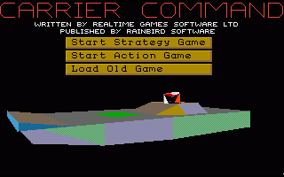 Carrier Command title screen for Amiga