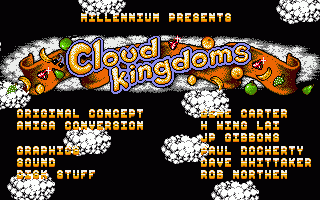 Cloud Kingdoms title screen for Amiga