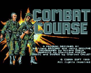 Combat Course title screen for Amiga