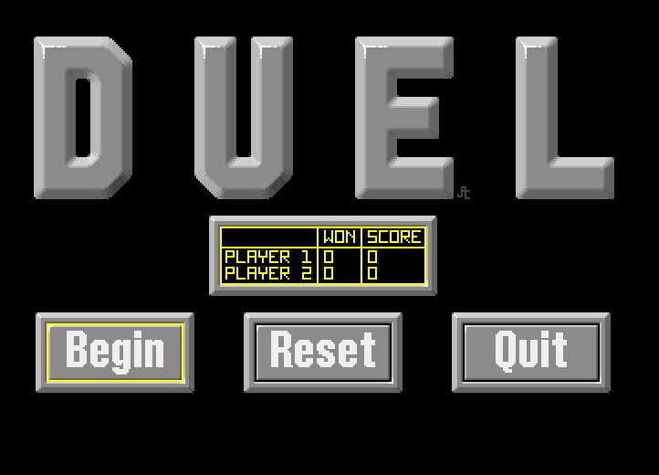 Duel: Testing Drive II title screen for Amiga