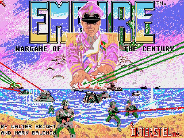 Empire: Wargame Of The Century title screen for Amiga