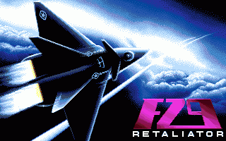 F29 Retaliator title screen for Amiga