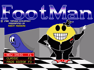 FootMan title screen for Amiga