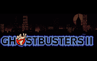 Ghostbusters II title screen for Amiga