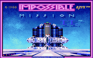 Impossible Mission 2 title screen for Amiga