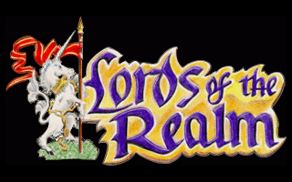 Lords Of The Realm title screen for Amiga