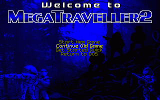 MegaTraveller 2: Quest For The Ancients title screen for Amiga