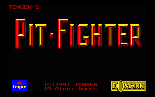 Pit-Fighter title screen for Amiga