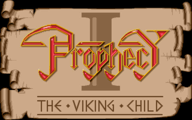 Prophecy I: The Viking Child title screen for Amiga
