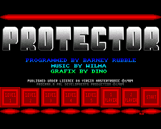 Protector title screen for Amiga