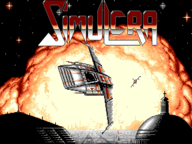 Simulcra title screen for Amiga
