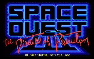 Space Quest III: The Pirates Of Pestulon title screen for Amiga