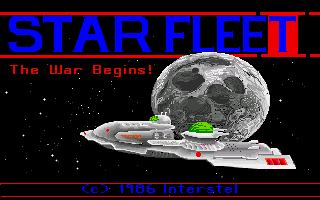 Star Fleet I title screen for Amiga
