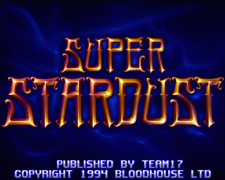 Super Stardust title screen for Amiga