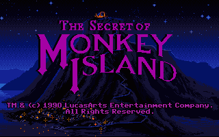 The Secret of Monkey Island title screen for Amiga