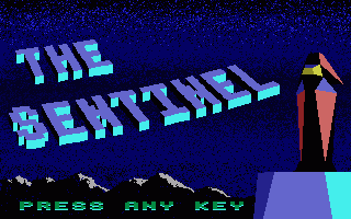 The Sentinel title screen for Amiga