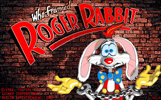 Who Framed Roger Rabbit title screen for Amiga