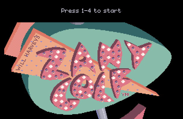 Zany Golf title screen for Amiga