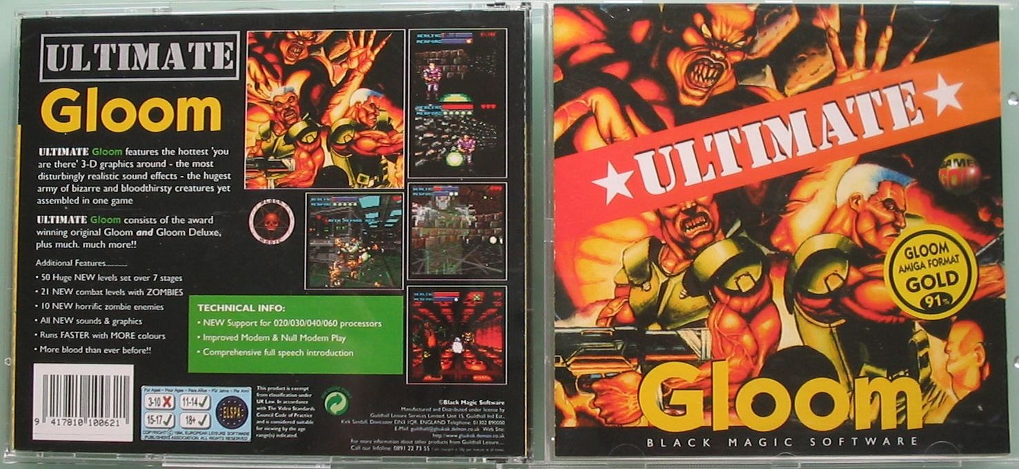 Ultimate Gloom box art for Amiga CD32