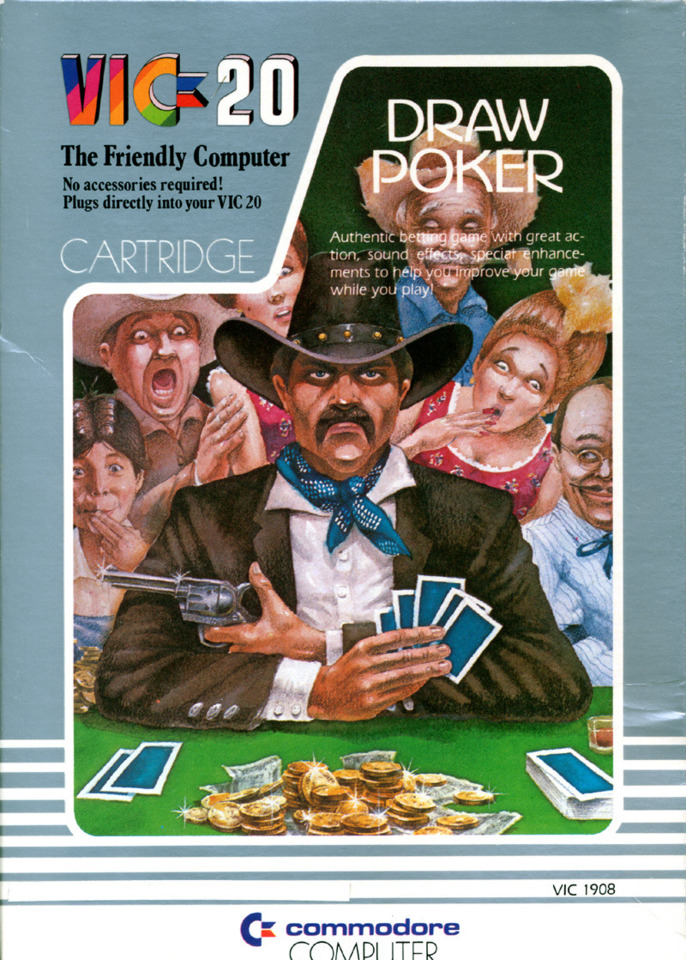 Draw Poker box art for Vic-20