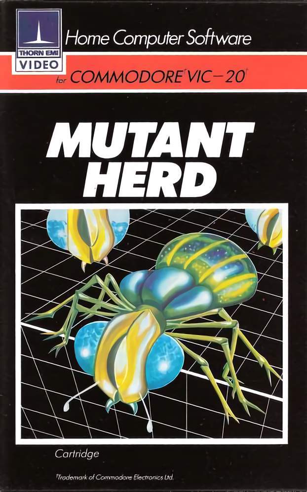 Mutant Herd box art for Vic-20