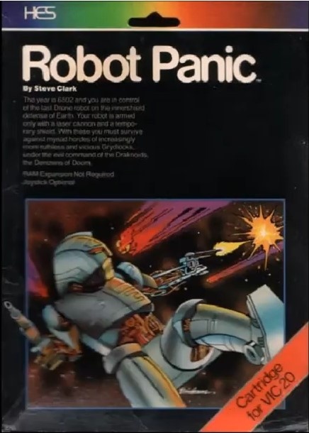 Robot Panic box art for Vic-20