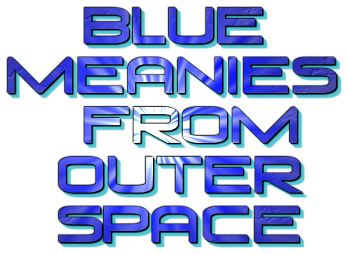 Blue Meanies From Outer Space logo for Vic-20