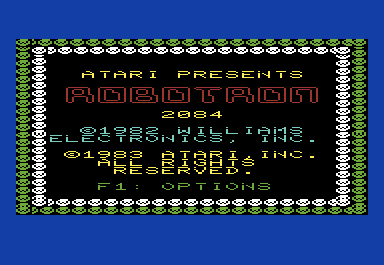 Robotron 2084 title screen for Vic-20