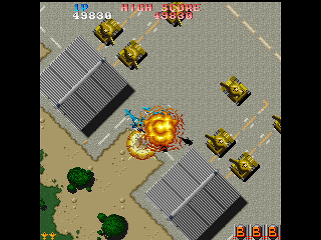Twin Cobra - Kyukyoku Tiger screenshot 2 for FM Towns Marty