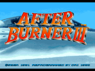 Afterburner III title screen for FM Towns Marty