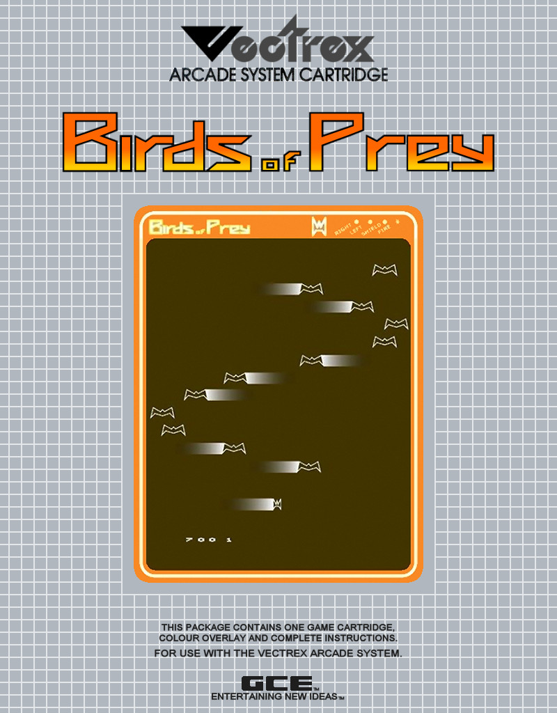Birds Of Prey box art for Vectrex