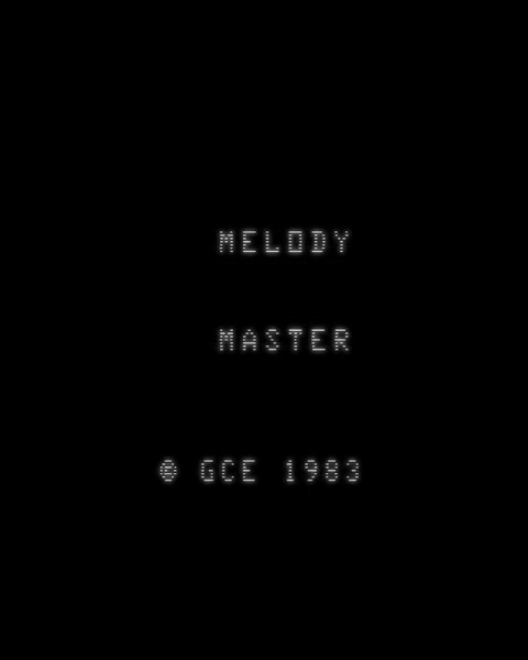 Melody Master title screen for Vectrex