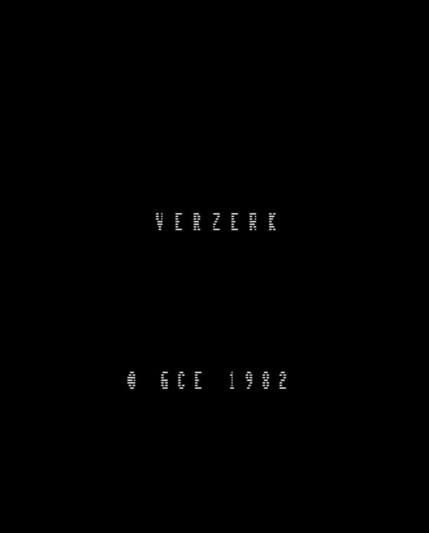 Verzerk title screen for Vectrex