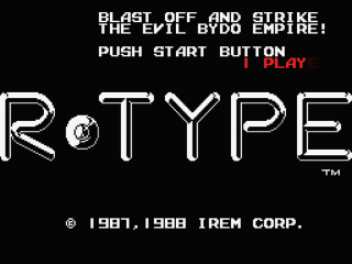 R-Type title screen for MSX