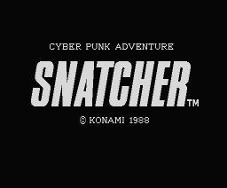 Snatcher title screen for MSX2
