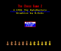 The Chess Game 2 title screen for MSX2