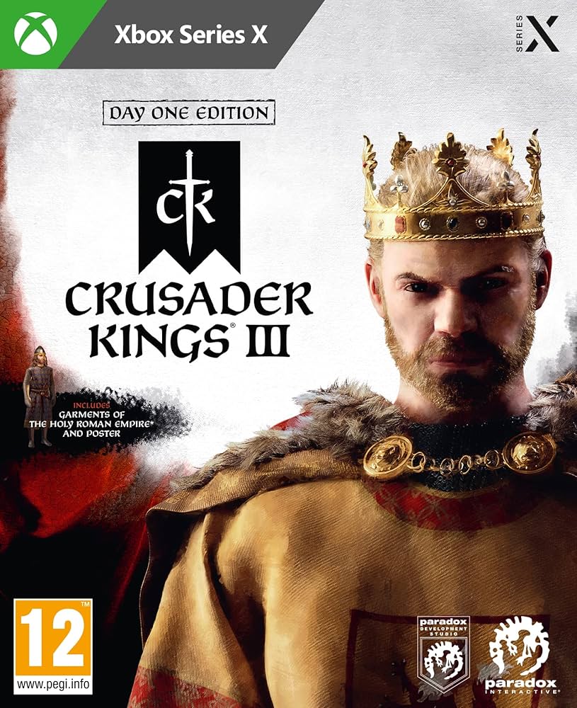 Crusader Kings III box art for Xbox Series X