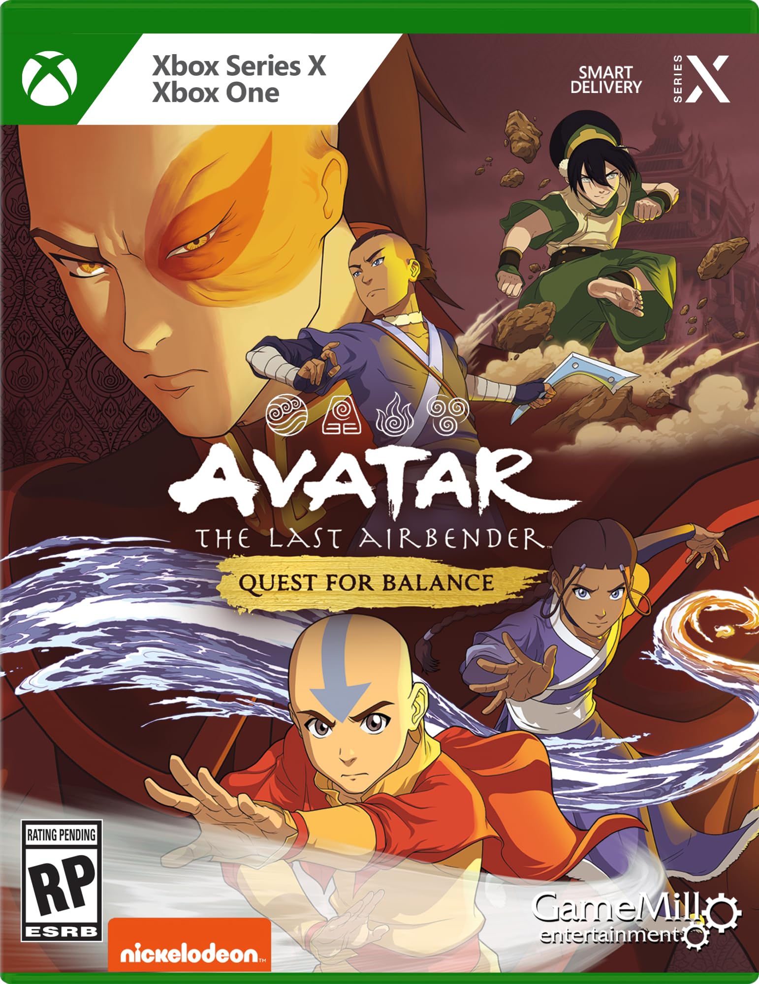 Avatar The Last Airbender: Quest for Balance box art for Xbox Series X
