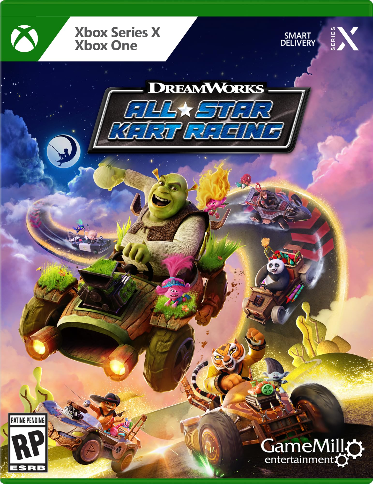 DreamWorks All-Star Kart Racing box art for Xbox Series X