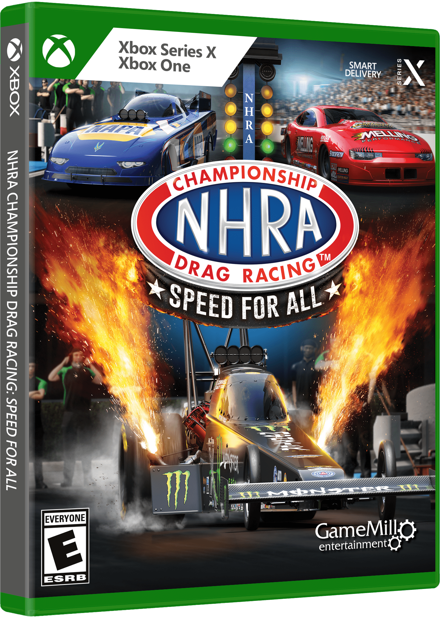 NHRA Championship Drag Racing: Speed For All box art for Xbox Series X
