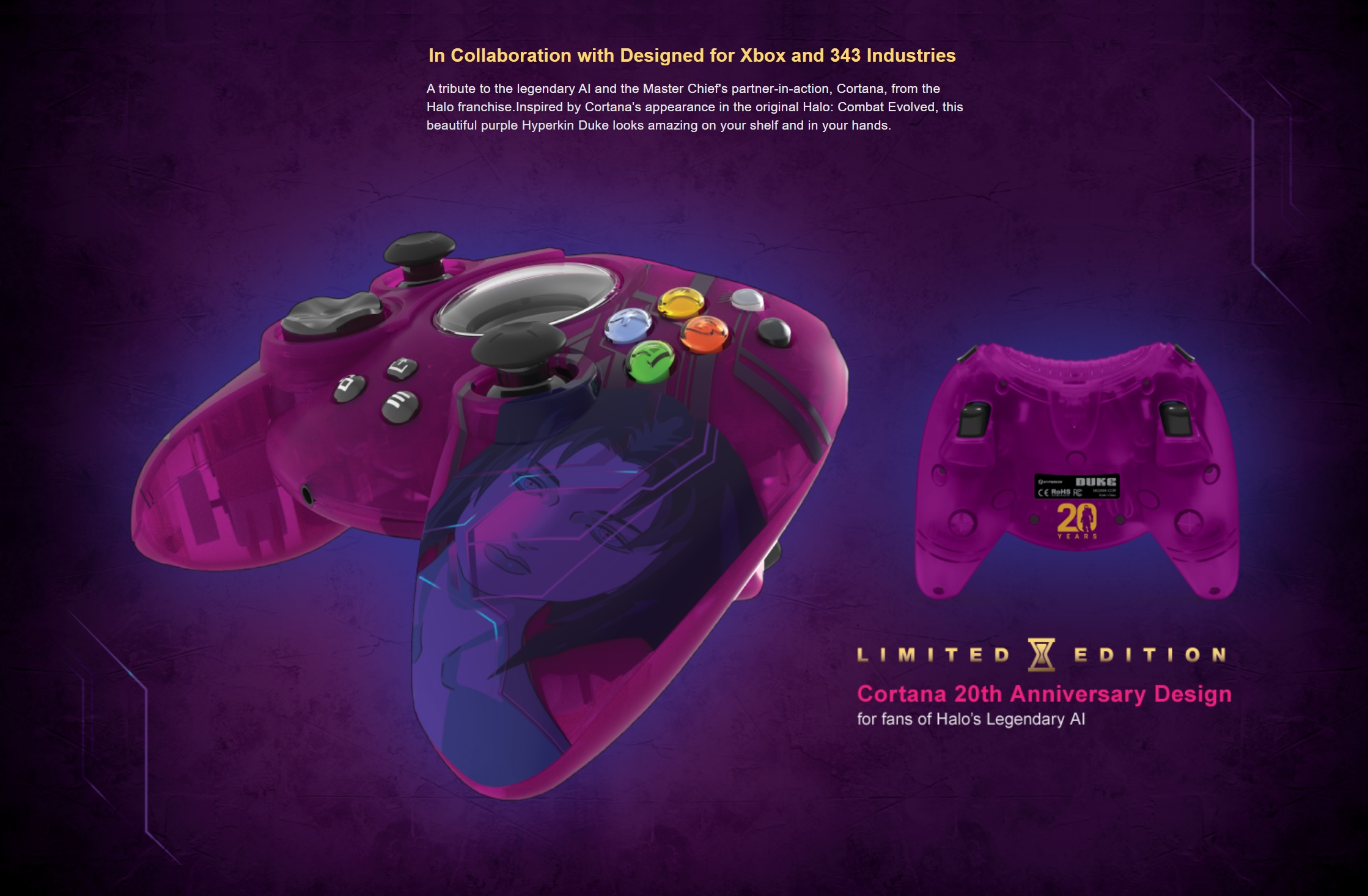Duke Cortana Wired Controller screenshot 3 for Xbox Series X