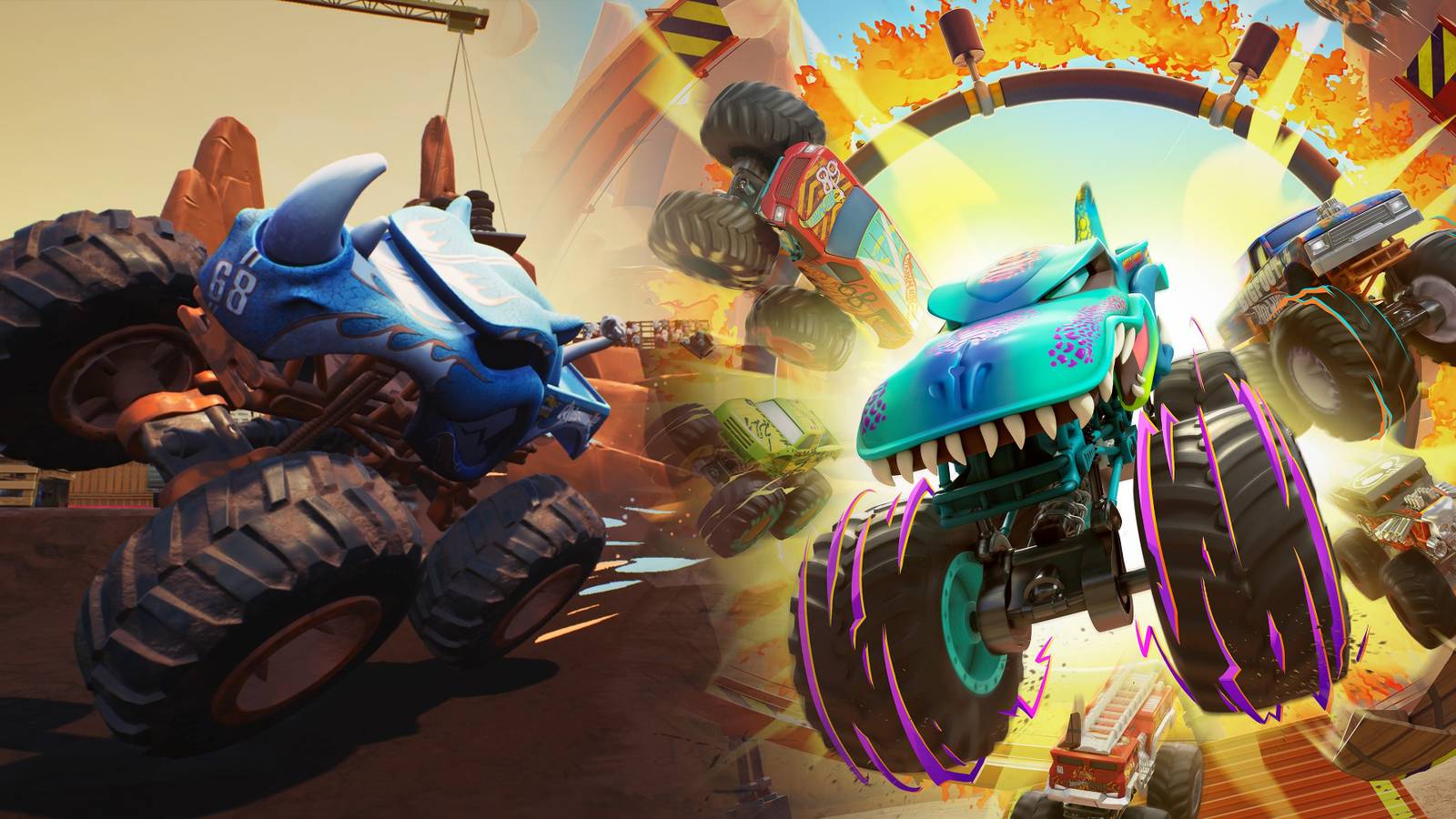 Hot Wheels Monster Trucks: Stunt Mayhem title screen for Xbox Series X