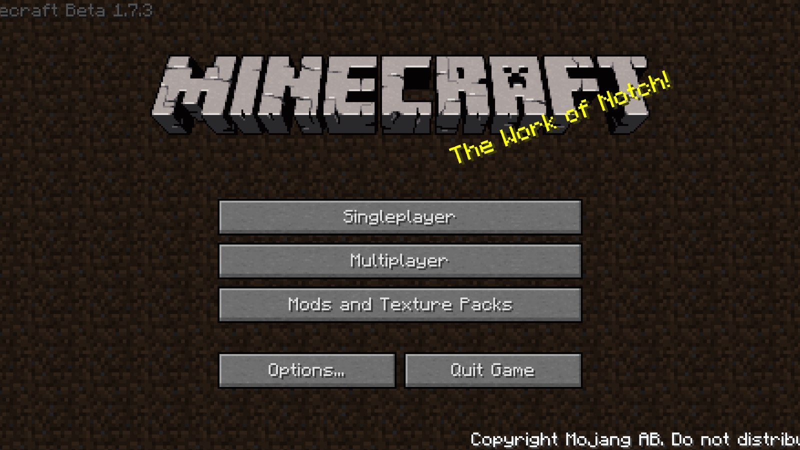 Minecraft title screen for Xbox Series X